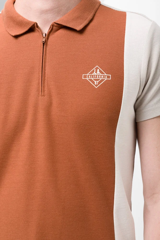 Vertical Stripe Golfer Brown sold by Ackermas product image thumbnail 4