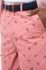 Belted Chino Shorts Pink sold by Ackermas