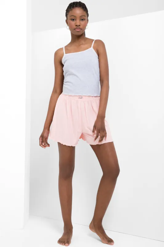 Rib Shorts Peach sold by Ackermas