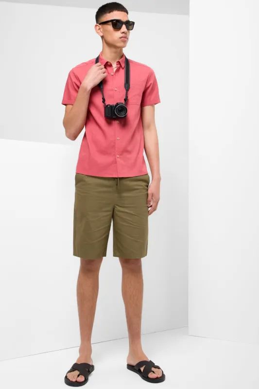 Linen Shirt Pink sold by Ackermas