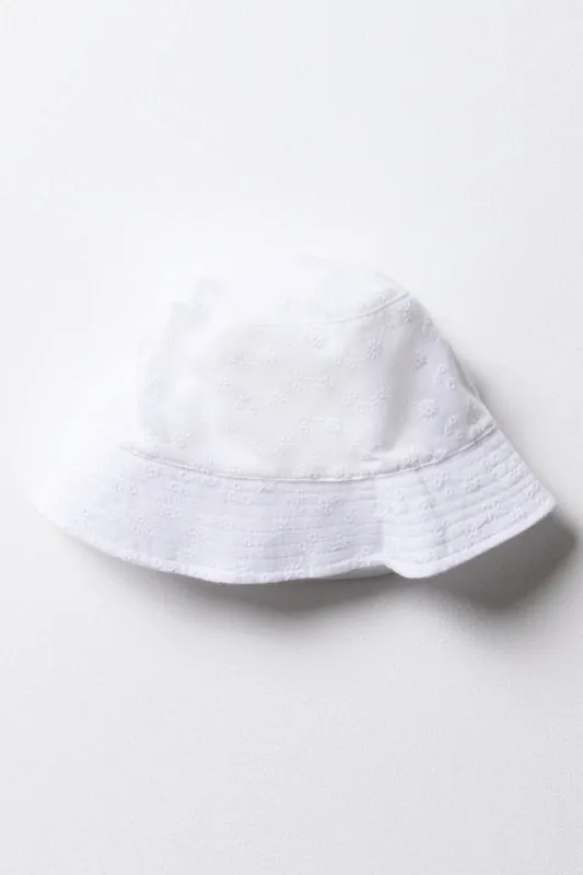 Anglaise Bucket Hat White sold by Ackermas