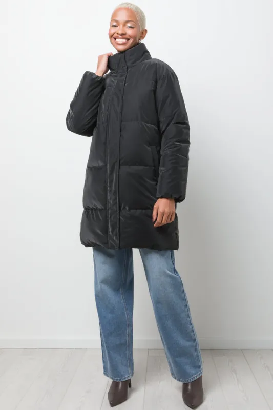 Long Puffer Jacket Black sold by Ackermas