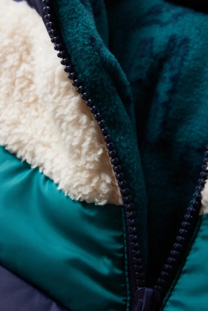 Hooded Sherpa Inset Jacket Blue sold by Ackermas product image thumbnail 2