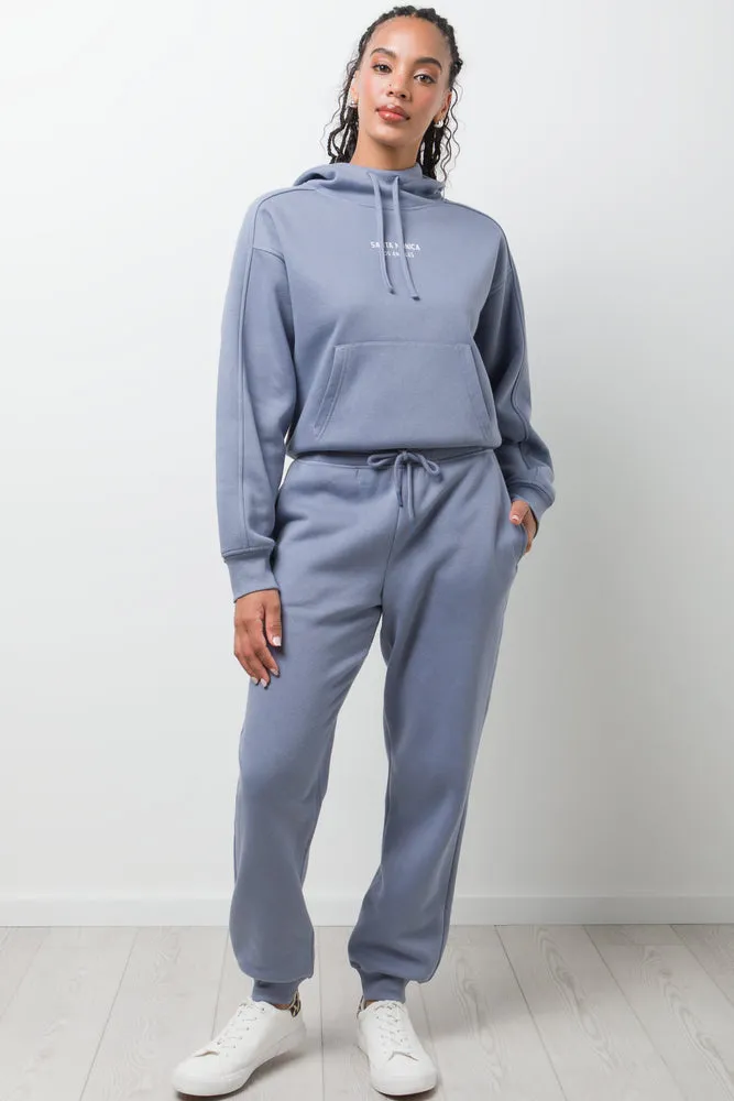 Rib Waist Trackpants Blue sold by Ackermas