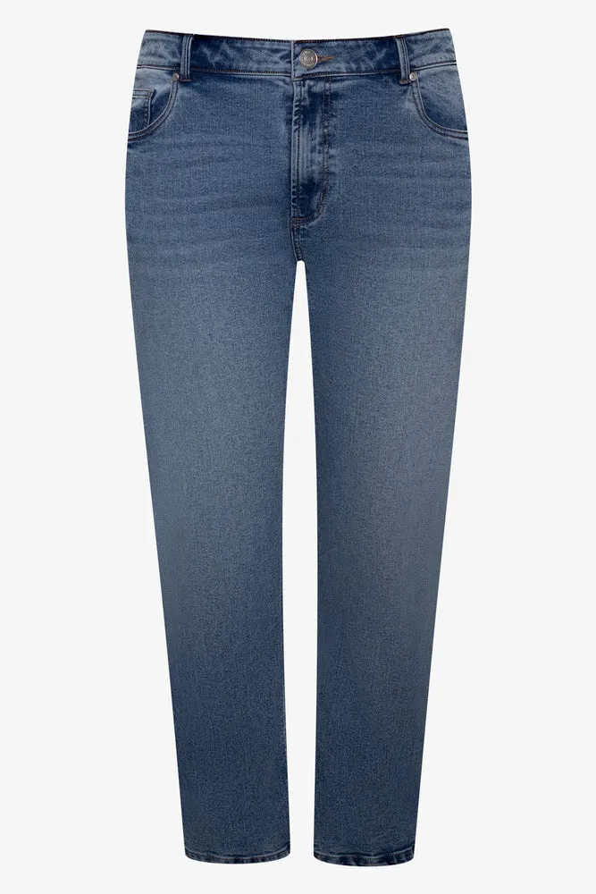 High Rise Slim Leg Denim Jeans Blue sold by Ackermas