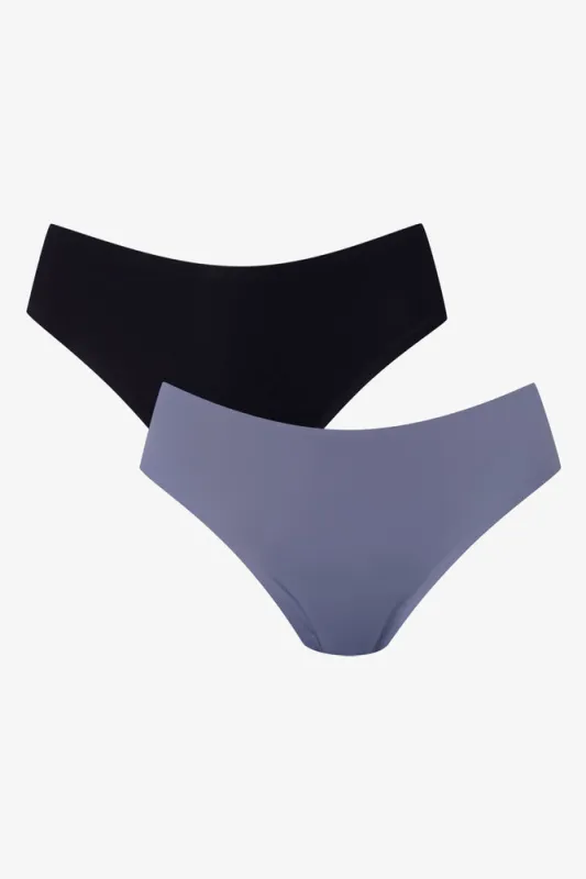 2 Pack Bonded Brazilian Panties Blue And Black sold by Ackermas
