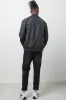 Reversible Bomber Jacket Black And Grey sold by Ackermas
