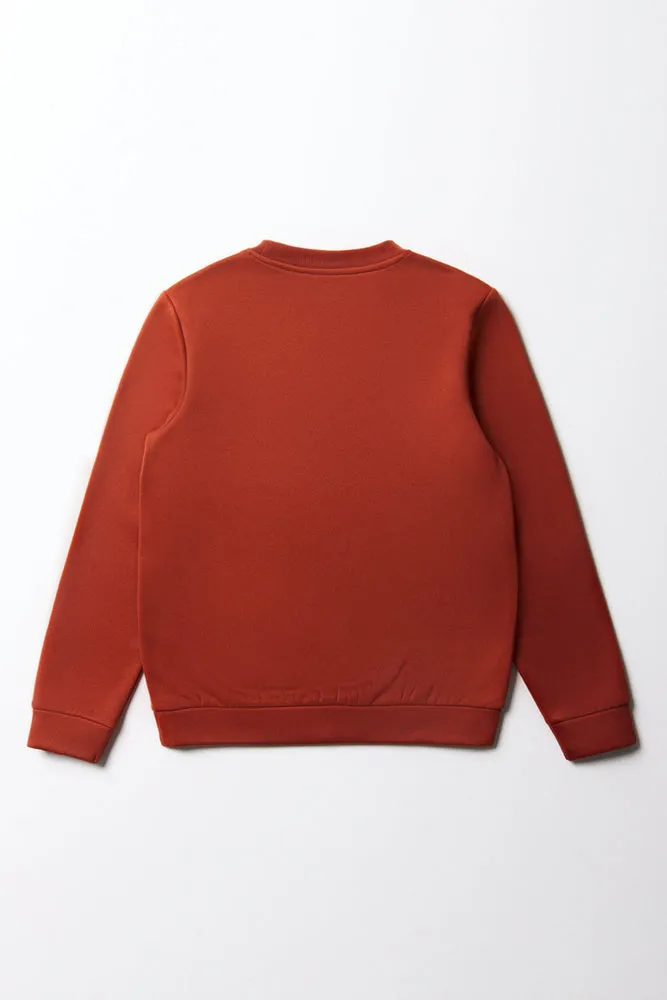 Crew Neck Tracktop Rust sold by Ackermas product image thumbnail 3