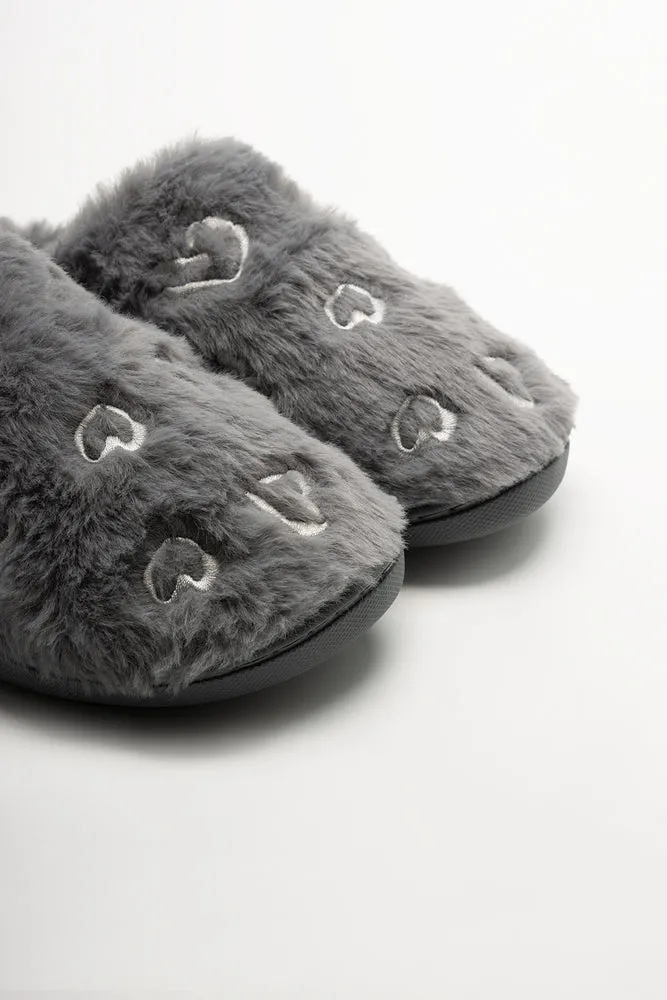 Embroidered Slippers Grey sold by Ackermas product image thumbnail 3