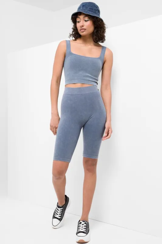 Seamless Rib Vest Blue sold by Ackermas