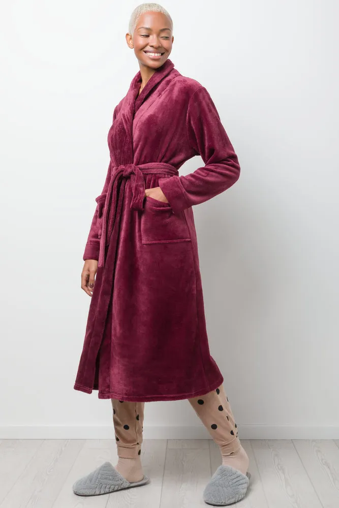 Shawl Collar Gown Purple sold by Ackermas