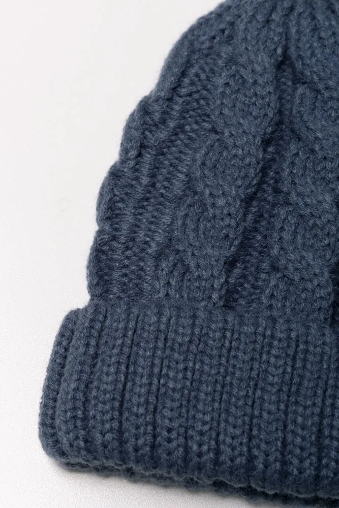 Chunky Knit Beanie Blue sold by Ackermas product image thumbnail 2
