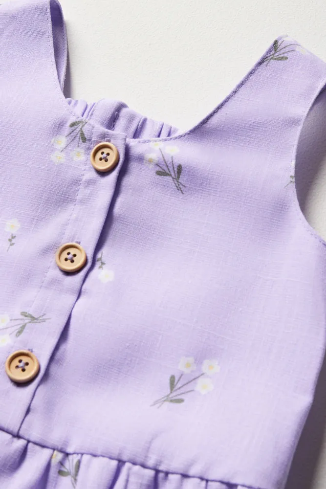 Floral Jumpsuit With Bow Purple sold by Ackermas product image thumbnail 2