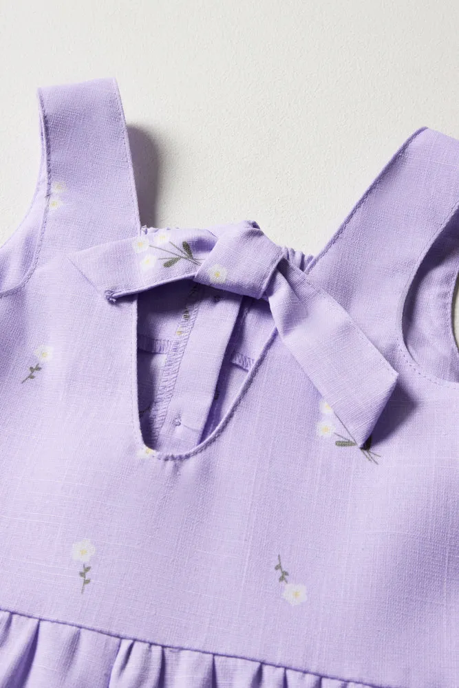 Floral Jumpsuit With Bow Purple sold by Ackermas product image thumbnail 4