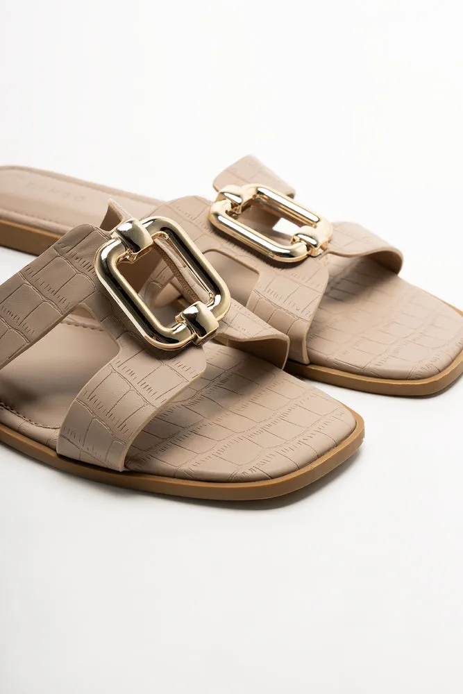Cut Out Mule Sandals Natural sold by Ackermas product image thumbnail 3