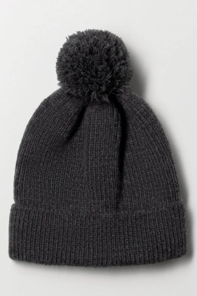 Pom Pom Beanie Dark Grey sold by Ackermas