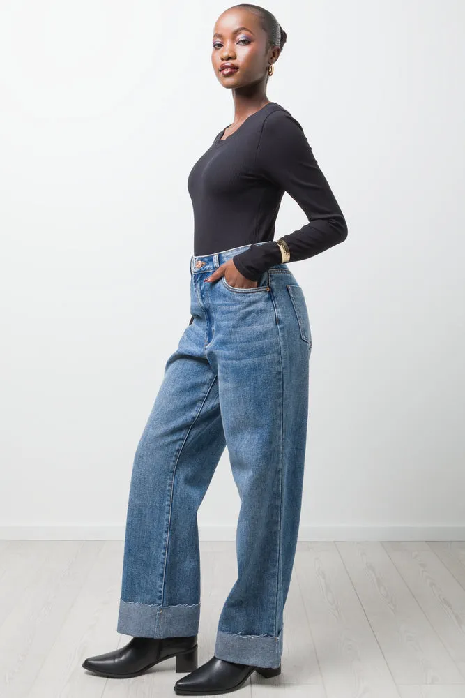 Rib Seamless Long Sleeve Bodysuit Black sold by Ackermas product image thumbnail 2