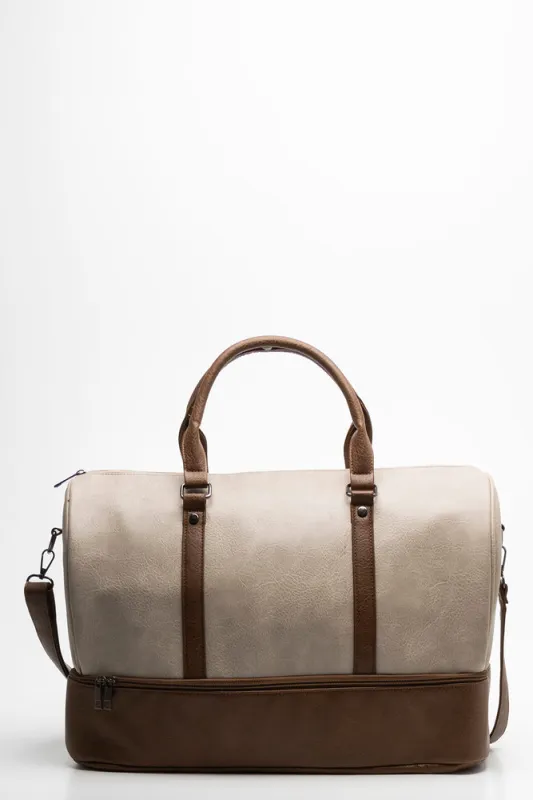 Compartmental Weekender Bag Natural sold by Ackermas