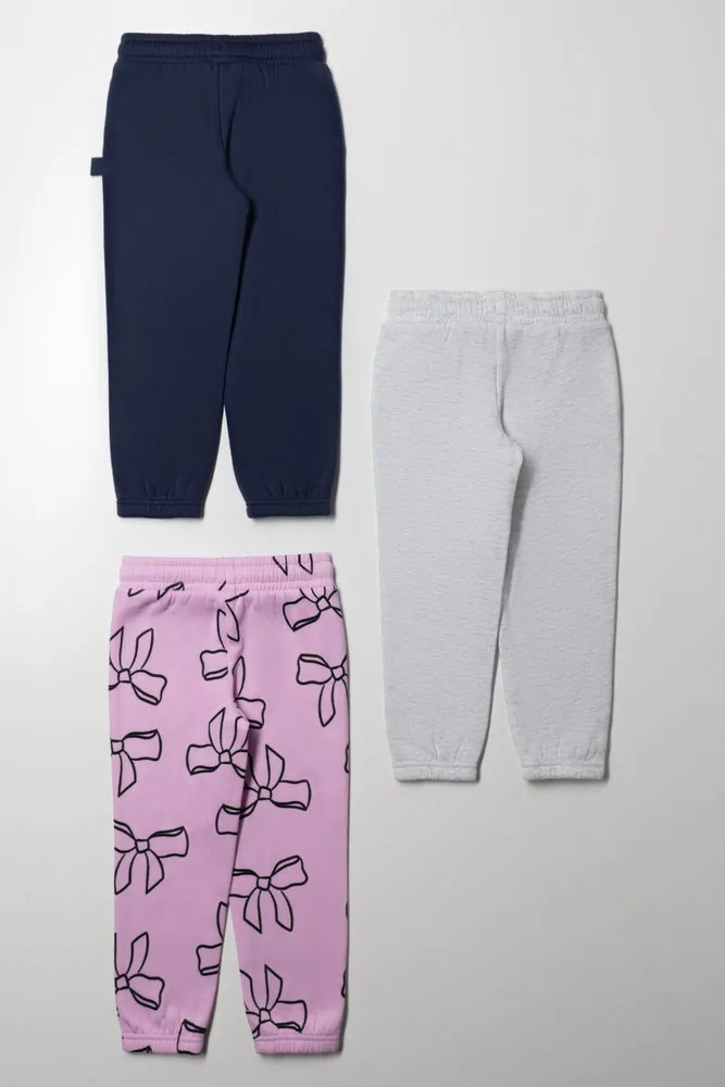 3 Pack Bow Trackpants Navy, Pink And Grey sold by Ackermas product image thumbnail 3