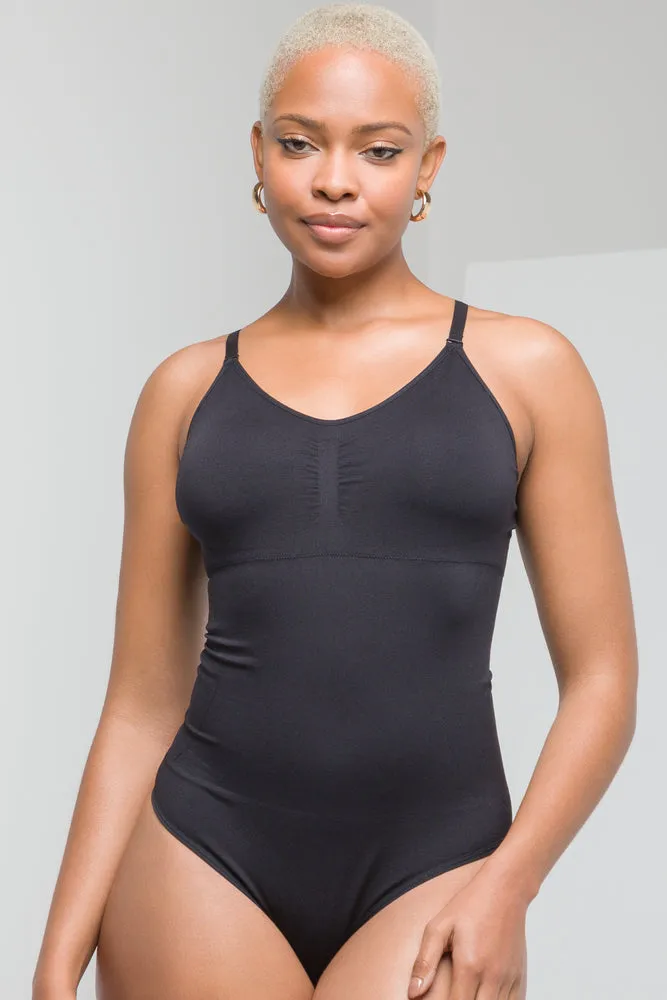 Shapewear Thong Bodysuit Black sold by Ackermas