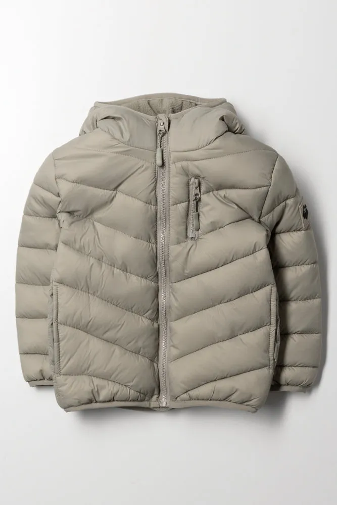 Hooded Puffer Jacket Green sold by Ackermas