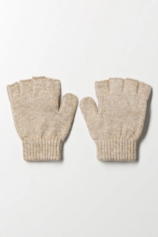 Chunky Knit Mittens Natural sold by Ackermas