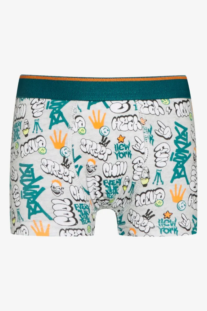 3 Pack Graffiti Knit Boxers Blue sold by Ackermas product image thumbnail 3