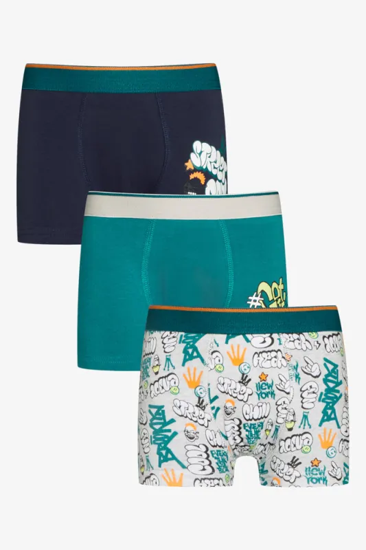 3 Pack Graffiti Knit Boxers Blue sold by Ackermas