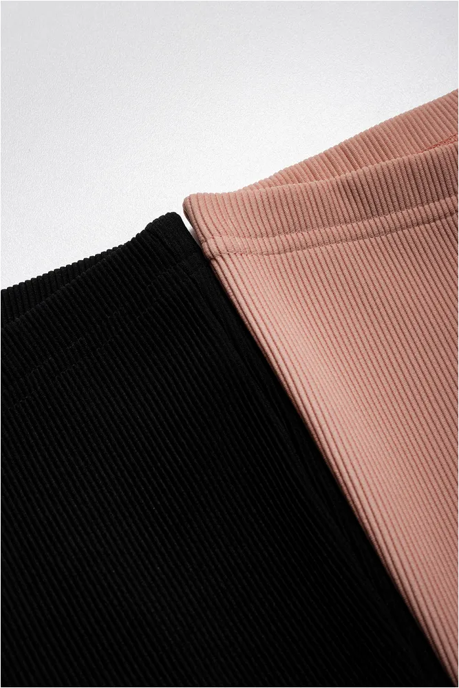 2 Pack Flare Leggings Black And Natural sold by Ackermas product image thumbnail 2