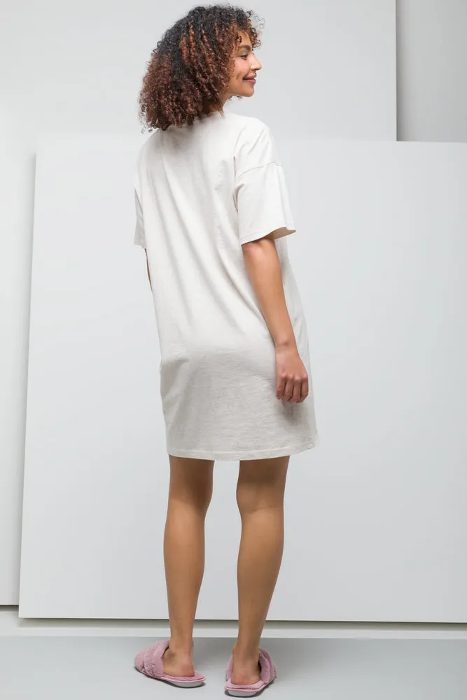 Let Me Sleep Sleepshirt Natural sold by Ackermas product image thumbnail 3