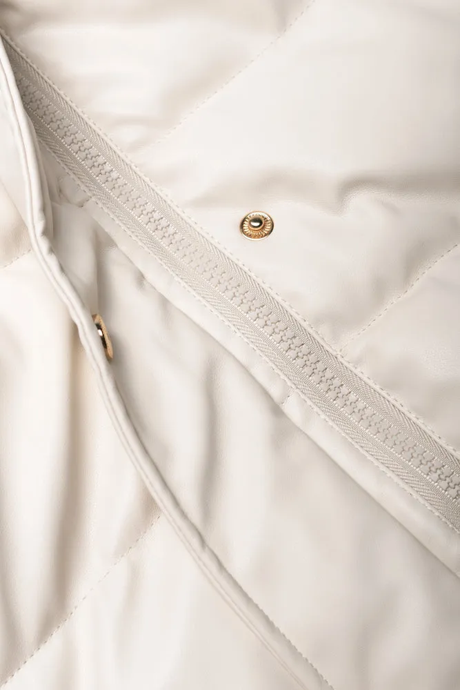 Hooded Puffer Coat Natural sold by Ackermas product image thumbnail 2