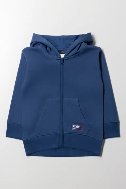 Zip Through Hooded Tracktop Navy sold by Ackermas