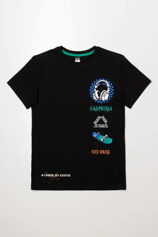 Short Sleeve T-Shirt Black sold by Ackermas