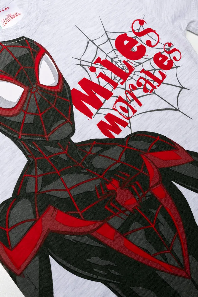 Miles Morales 2 Pack Short Sleeve T-Shirts Grey And Black sold by Ackermas product image thumbnail 2