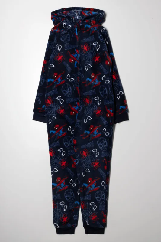 Spider-Man Fleece Onesie Navy sold by Ackermas