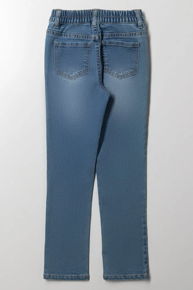 Sequin Bow Skinny Denim Blue sold by Ackermas product image thumbnail 3