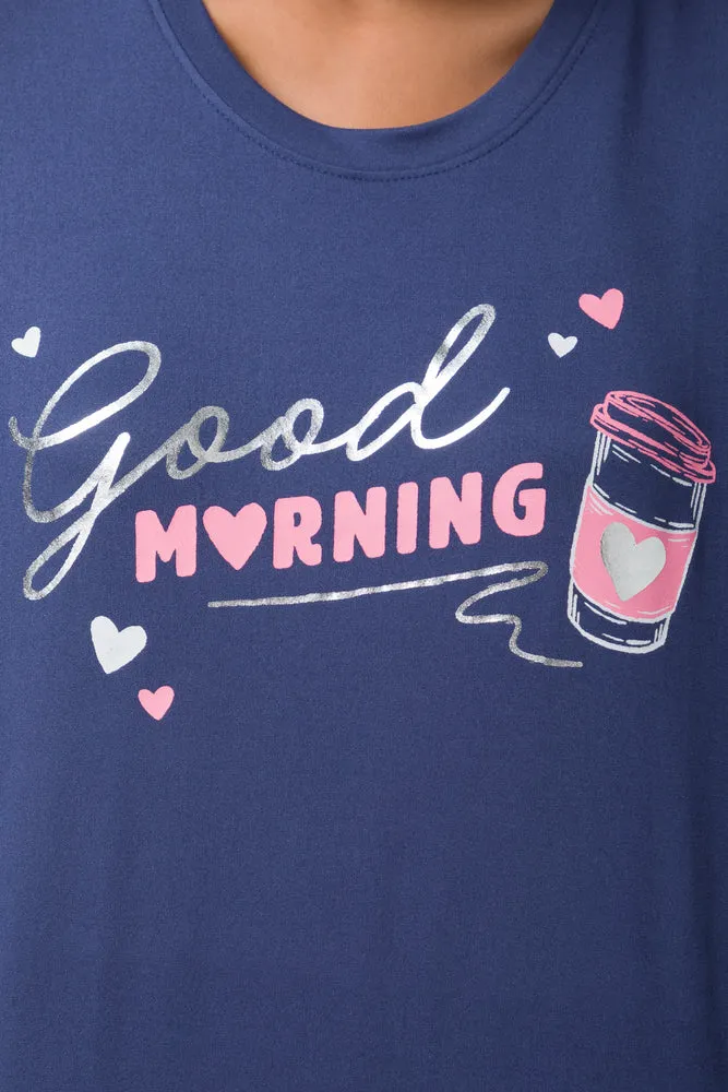 Good Morning Sleepshirt Navy sold by Ackermas product image thumbnail 4
