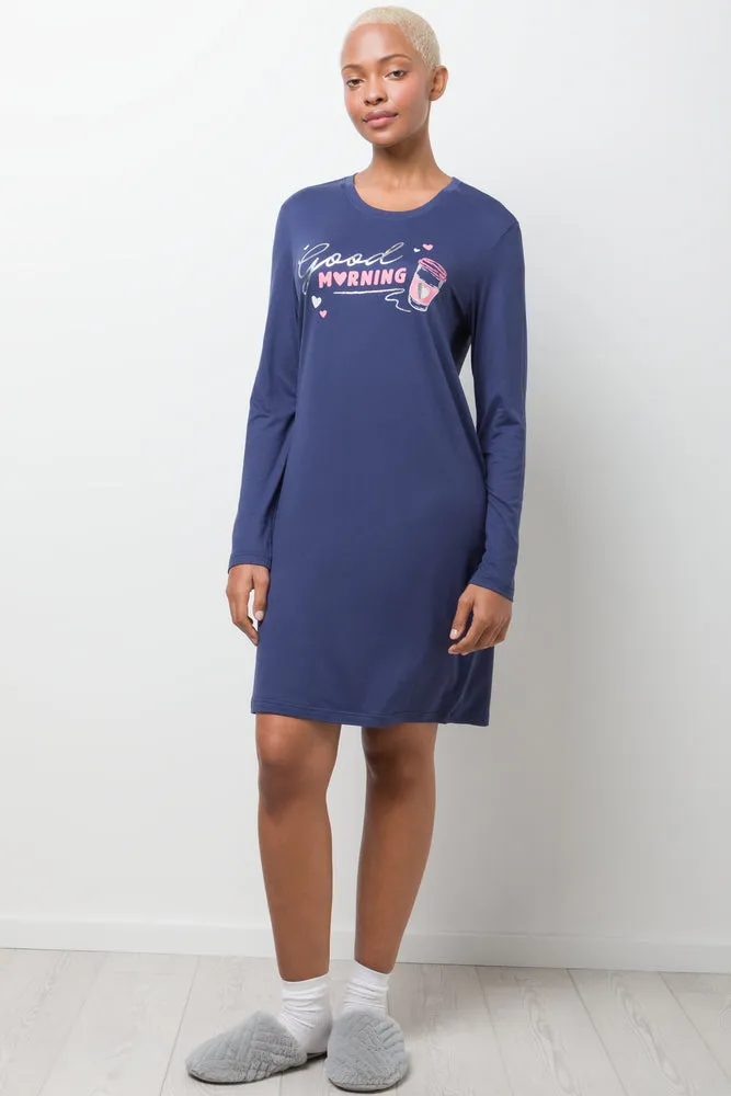 Good Morning Sleepshirt Navy sold by Ackermas