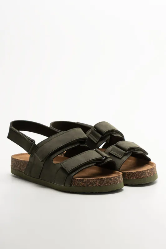 Double Band Sandals Green sold by Ackermas