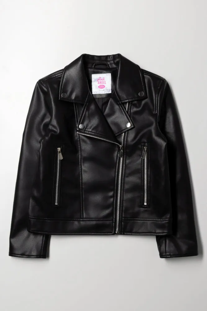 PU Biker Jacket Black sold by Ackermas