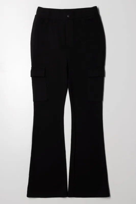 Cargo Flare Leggings Black sold by Ackermas