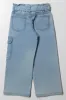 Butterfly Embroidery Wide Leg Denim Jean Blue sold by Ackermas
