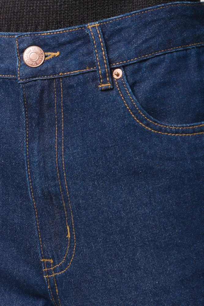 Turn Up Hem Denim Jean Blue sold by Ackermas product image thumbnail 5