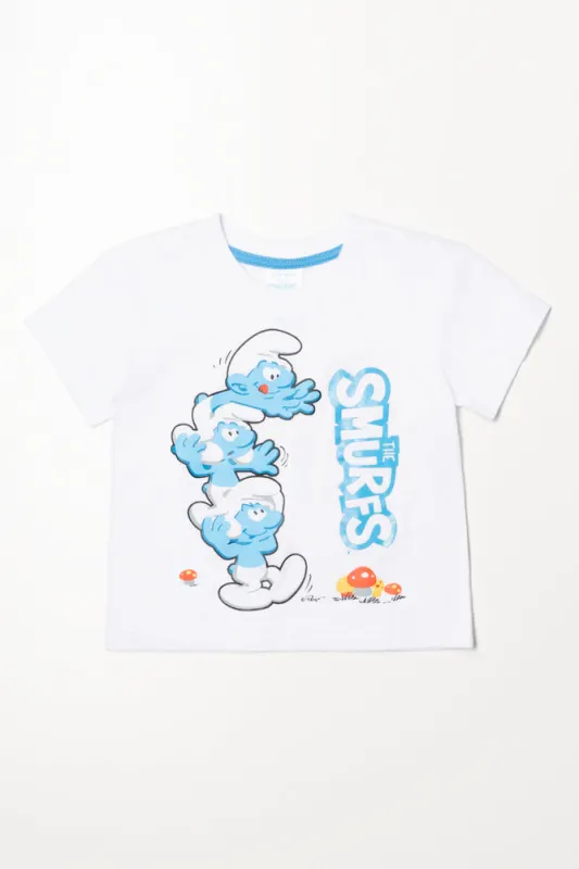 Smurfs Short Sleeve T-Shirt White sold by Ackermas
