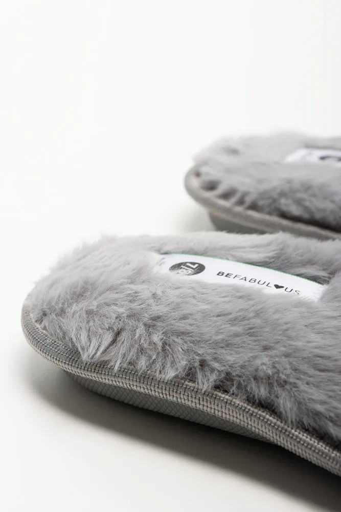 Satin Bow Open Toe Slippers Grey sold by Ackermas product image thumbnail 4