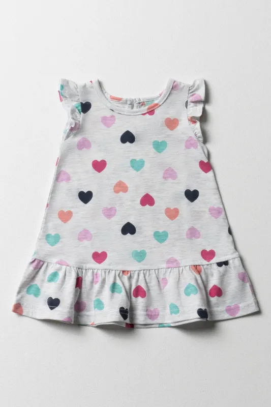 Drop Waist Frill Dress Grey sold by Ackermas