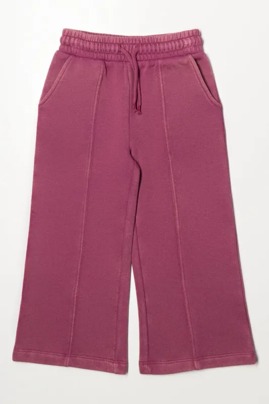 Wide Leg Trackpants Burgundy sold by Ackermas