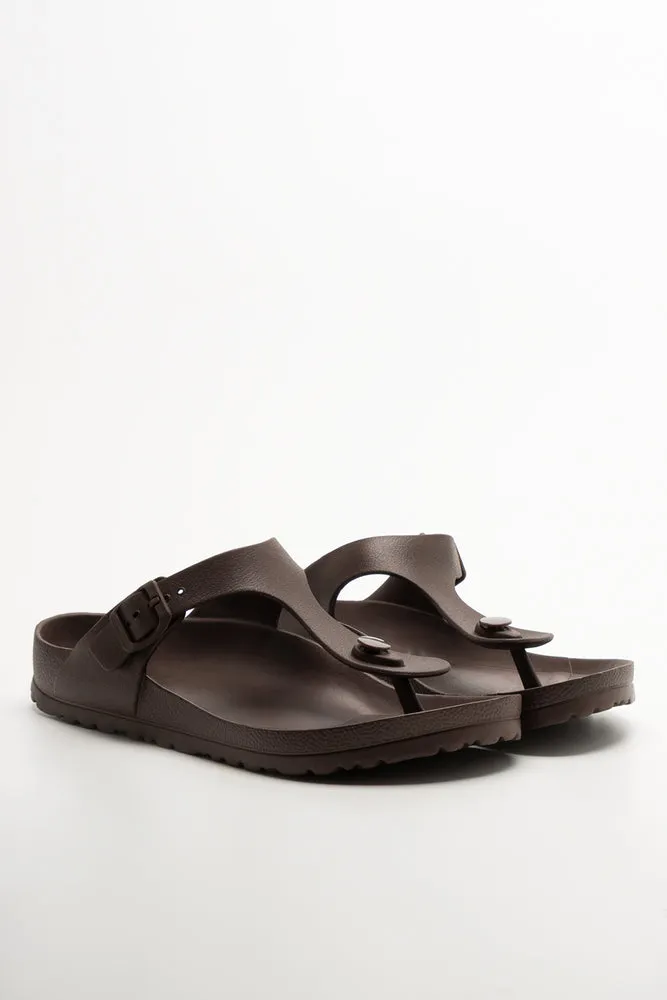 Thong Moulded Sandals Brown sold by Ackermas