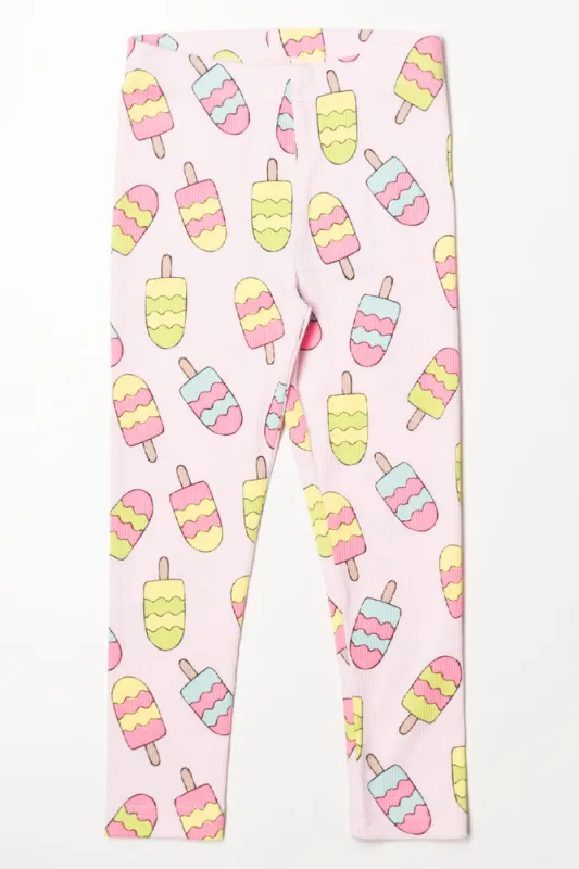 Ice Cream Leggings Light Pink sold by Ackermas