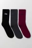 3 Pack Socks Black, Grey And Burgundy sold by Ackermas